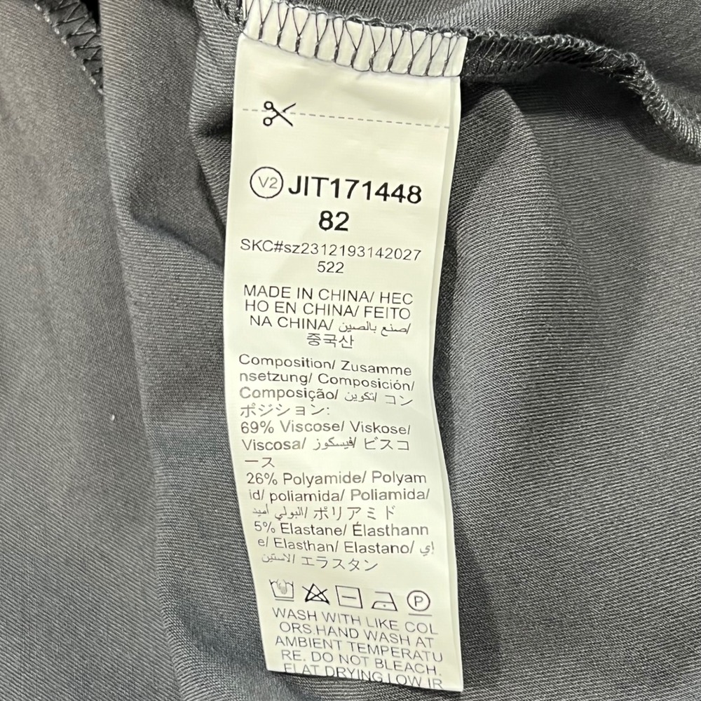 NWT Musera Charcoal Gray Square Neck Long Sleeve‎ Fit Flare Mini Dress Size S - Picture 6 of 7